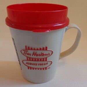 1996 Tim Hortons "Always Fresh" Plastic Mug SLO PITCH BASEBALL HEPCOE